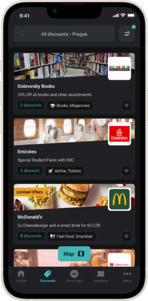 ISIC app discounts